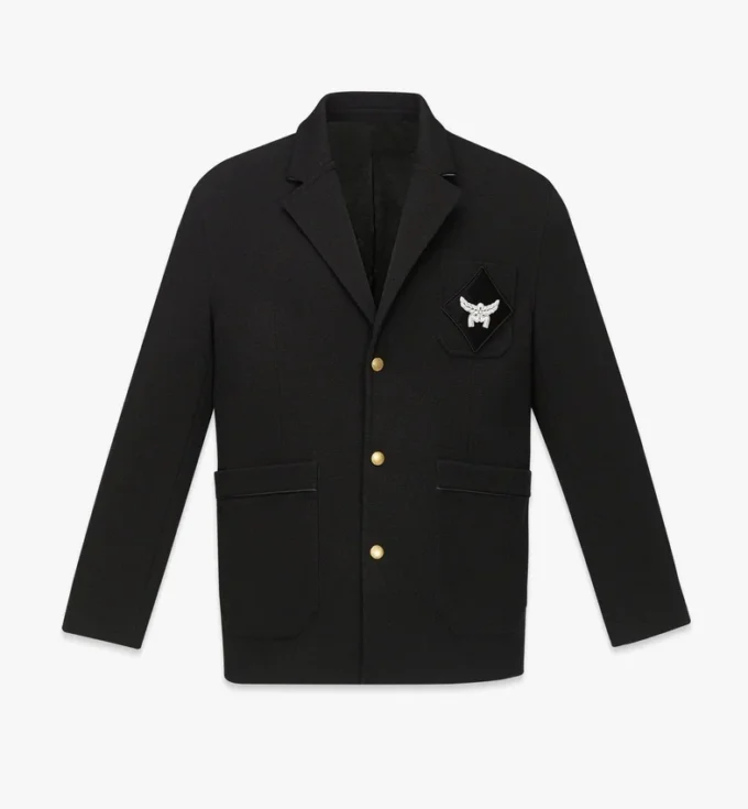 Blazer de ponte con parche con el logotipo