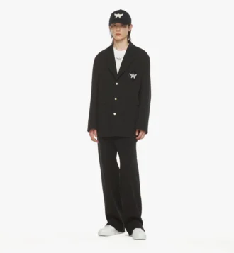 Blazer de ponte con parche con el logotipo