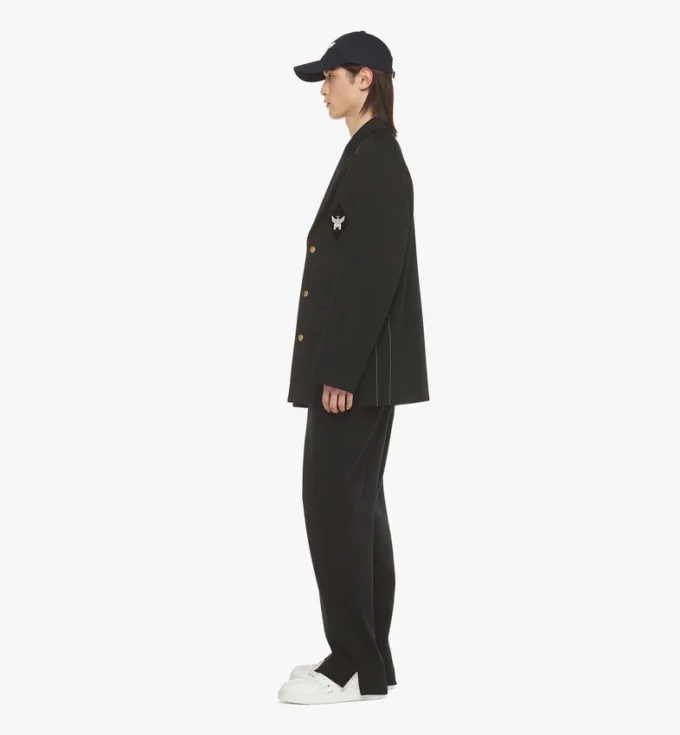Blazer de ponte con parche con el logotipo
