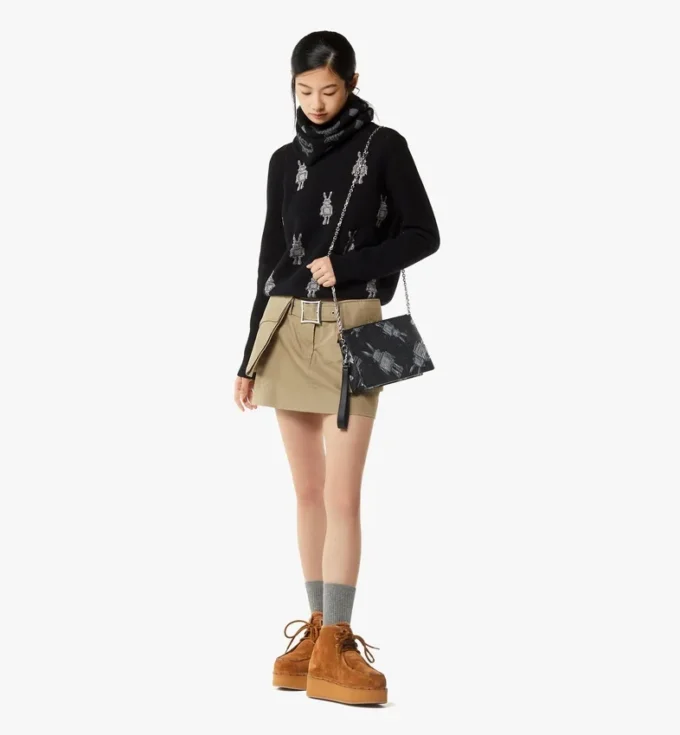 Bolsa de mano con asa de cadena en Rabot Visetos Bolsa de mano con asa de cadena en Rabot Visetos