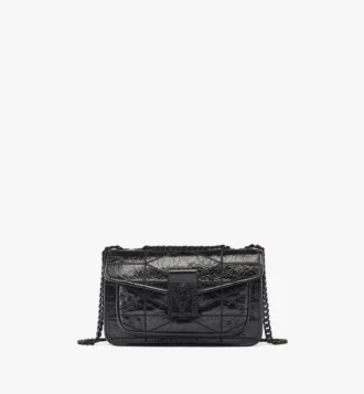 Bolso bandolera acolchado Travia en piel arrugada