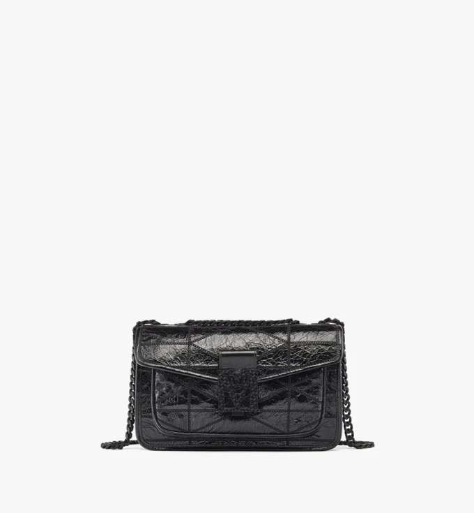 Bolso bandolera acolchado Travia en piel arrugada Bolso bandolera acolchado Travia en piel arrugada