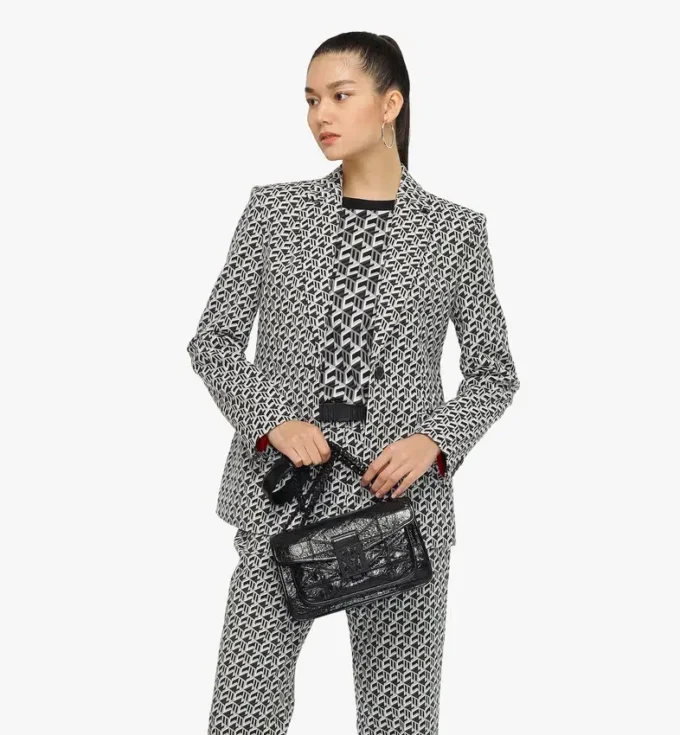 Bolso bandolera acolchado Travia en piel arrugada Bolso bandolera acolchado Travia en piel arrugada
