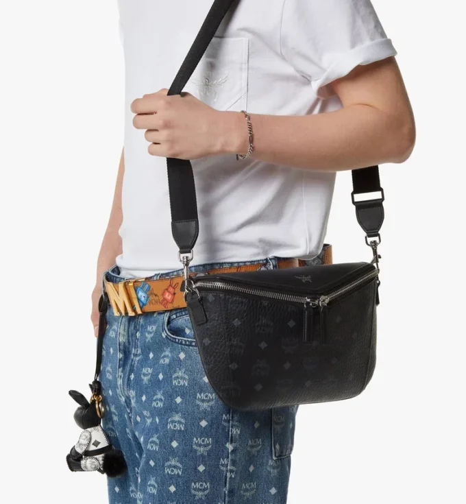 Bolso bandolera Diamant 3D en mezcla de piel Visetos Bolso bandolera Diamant 3D en mezcla de piel Visetos