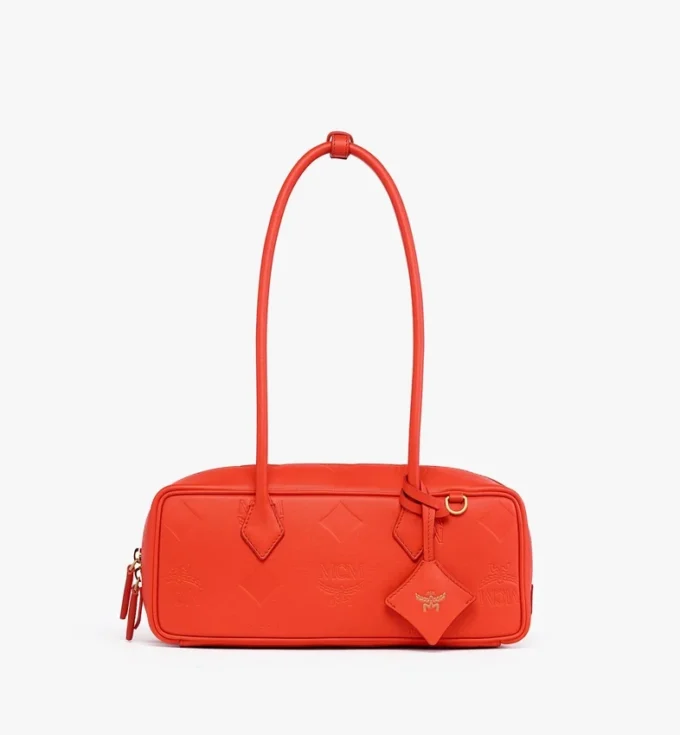 Bolso de hombro Aren East West en piel Maxi Monogram Bolso de hombro Aren East West en piel Maxi Monogram