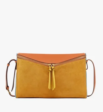 Bolso de hombro Diamant 3D en ante y piel de becerro