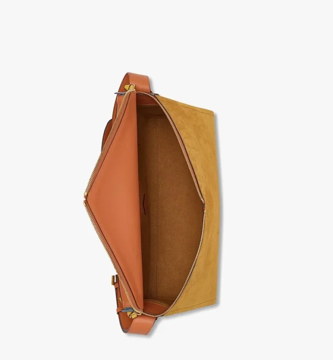 Bolso de hombro Diamant 3D en ante y piel de becerro