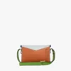 Bolso de hombro Diamant 3D en ante y piel de becerro