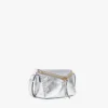 Bolso de hombro Diamant 3D en piel de becerro metalizada