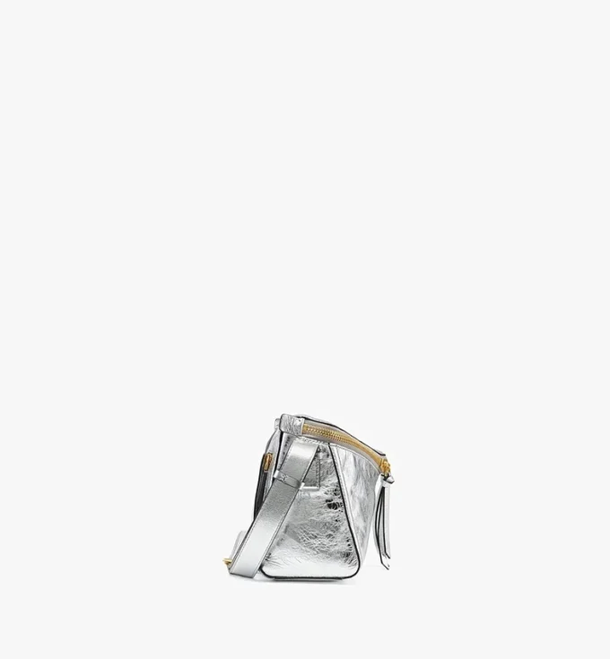Bolso de hombro Diamant 3D en piel de becerro metalizada