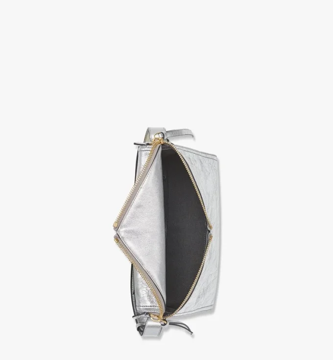 Bolso de hombro Diamant 3D en piel de becerro metalizada