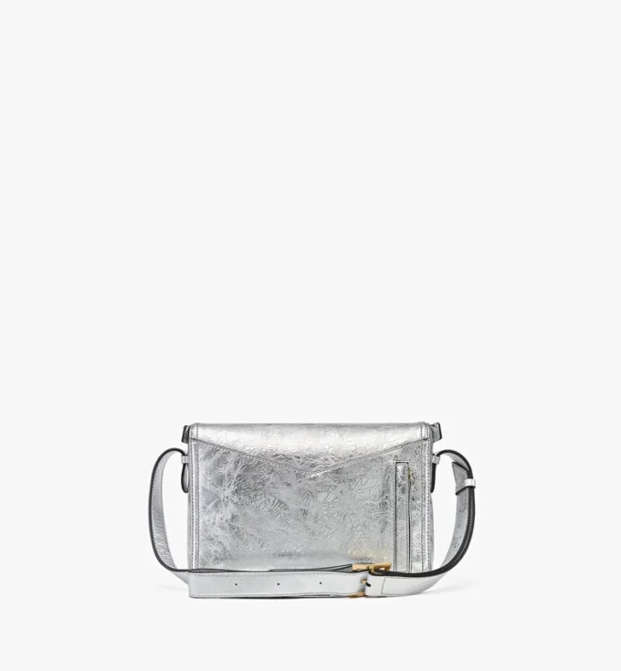 Bolso de hombro Diamant 3D en piel de becerro metalizada