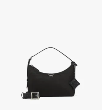 Bolso Hobo Aren de nailon reciclado y piel con estampado Monogram