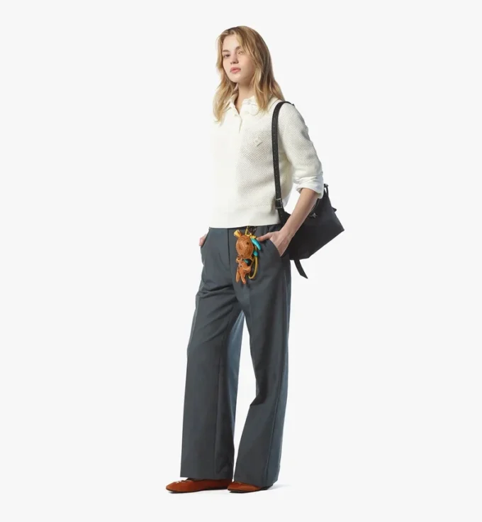 Bolso Hobo Aren de nailon reciclado y piel con estampado Monogram