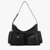 Bolso hobo con cremallera Aren en Econyl® y piel con estampado Monogram
