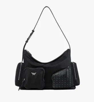 Bolso hobo con cremallera Aren en Econyl® y piel con estampado Monogram Bolso hobo con cremallera Aren en Econyl® y piel con estampado Monogram