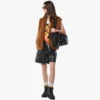 Bolso hobo con cremallera Aren en Econyl® y piel con estampado Monogram