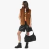 Bolso hobo con cremallera Aren en Econyl® y piel con estampado Monogram
