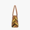Bolso shopper Toni con cremallera superior y tachuelas en lona Visetos Mega Herringbone Bolso shopper Toni con cremallera superior y tachuelas en lona Visetos Mega Herringbone