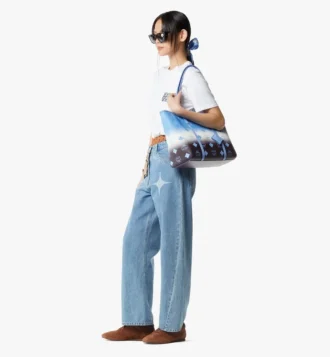 Bolso Toni Shopper con cremallera superior en Visetos degradado