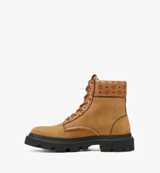Botas de nubuck y piel con estampado Monogram