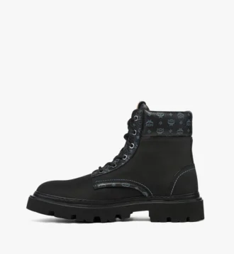 Botas de nubuck y piel con estampado Monogram
