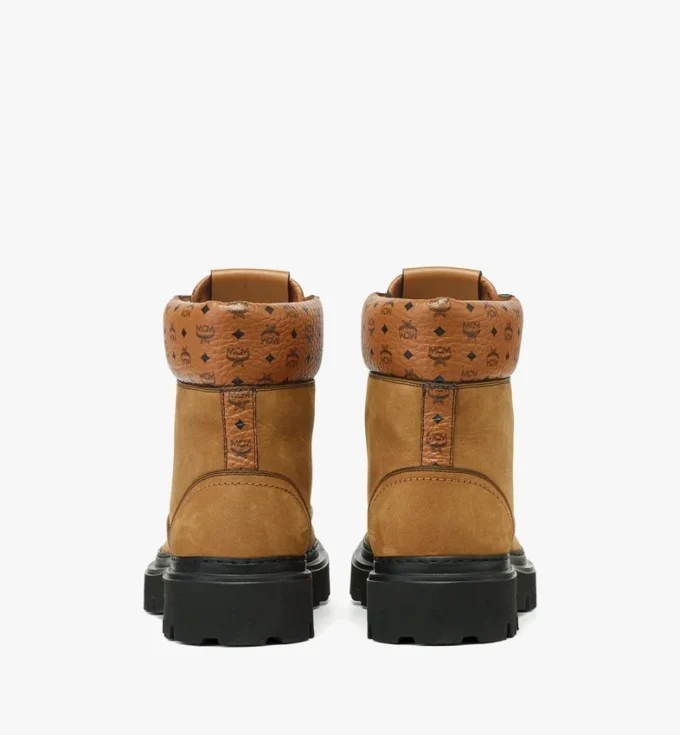 Botas de nubuck y piel con estampado Monogram Botas de nubuck y piel con estampado Monogram