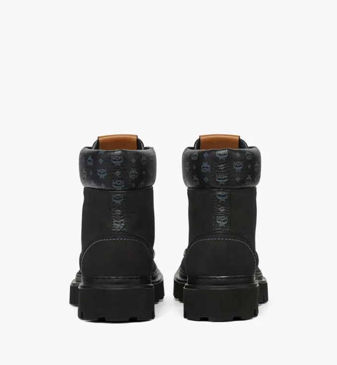 Botas de nubuck y piel con estampado Monogram Botas de nubuck y piel con estampado Monogram