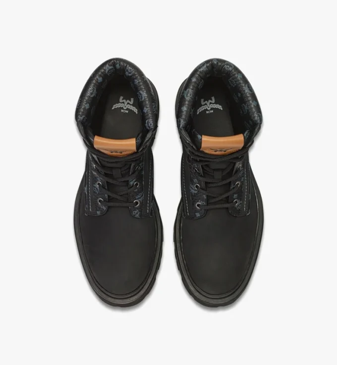 Botas de nubuck y piel con estampado Monogram Botas de nubuck y piel con estampado Monogram