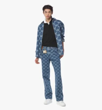 Camisa vaquera con monograma Lauretos