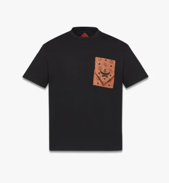 Camiseta con bolsillo de parche con monograma en algodón orgánico