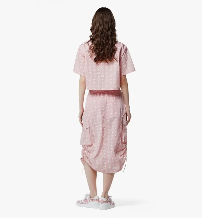 Falda midi Monogram de nailon reciclado
