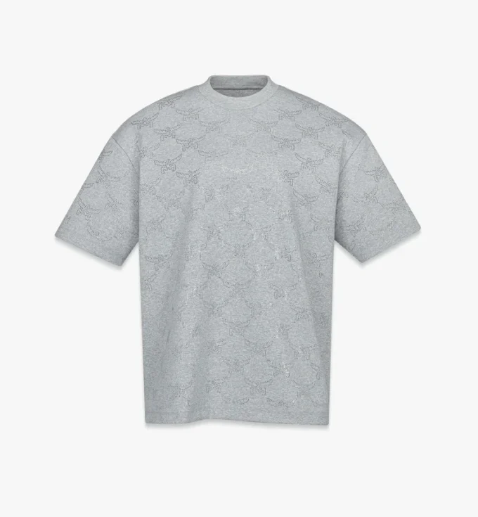 Camiseta de punto Ponte con monograma de cristales Camiseta de punto Ponte con monograma de cristales