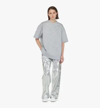 Camiseta de punto Ponte con monograma de cristales