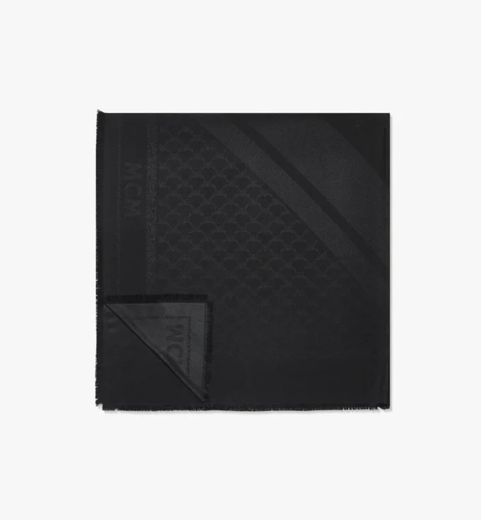 Chal de jacquard con logotipo de rombos