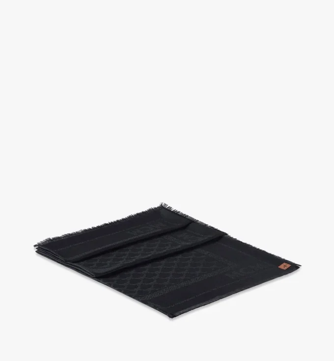 Chal de jacquard con logotipo de rombos
