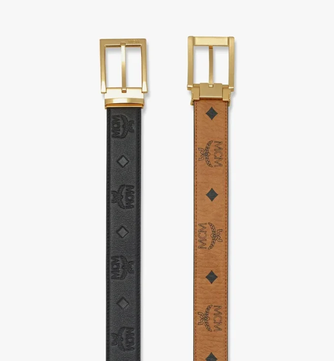 Cinturón reversible Aren de 3,3 cm en piel con monograma en relieve Cinturón reversible Aren de 3,3 cm en piel con monograma en relieve