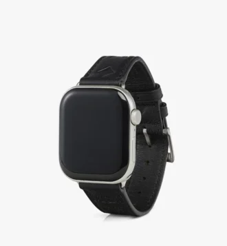 Correa para Apple Watch de 42-49 mm en piel con monograma en relieve