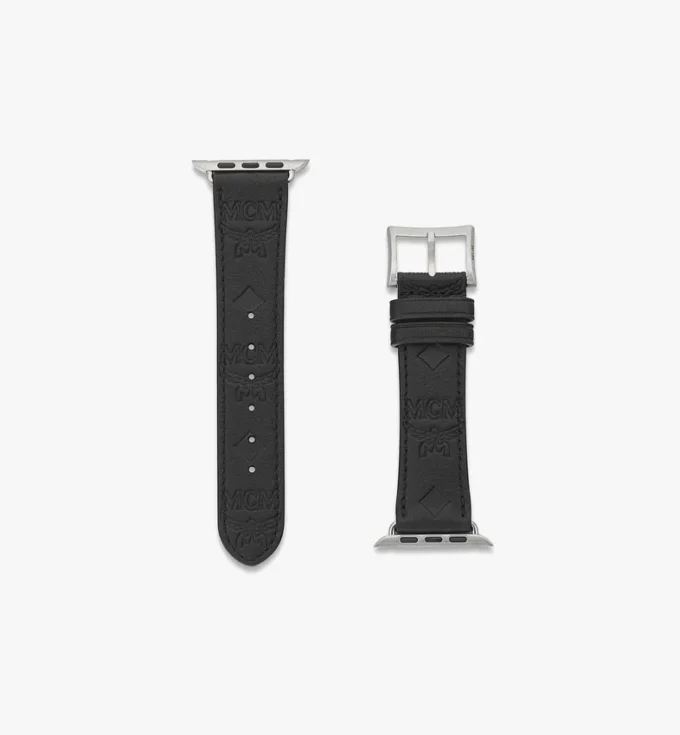 Correa para Apple Watch de 42-49 mm en piel con monograma en relieve Correa para Apple Watch de 42-49 mm en piel con monograma en relieve