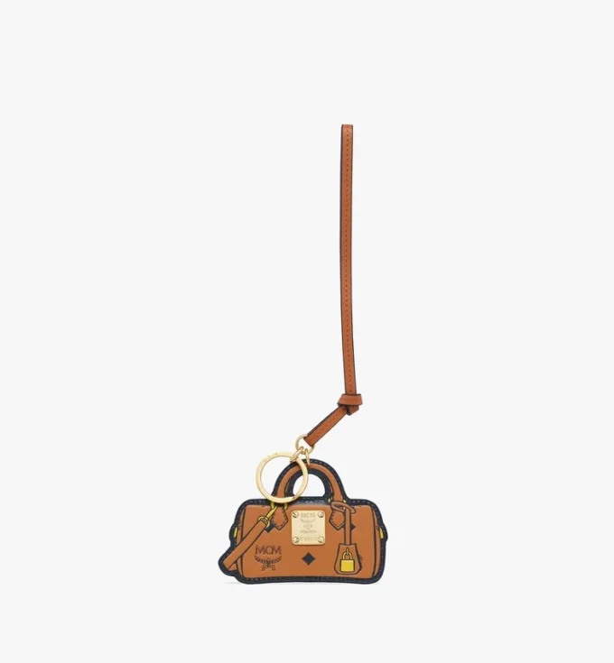 Dije 2D Ella Boston en piel con estampado Monogram