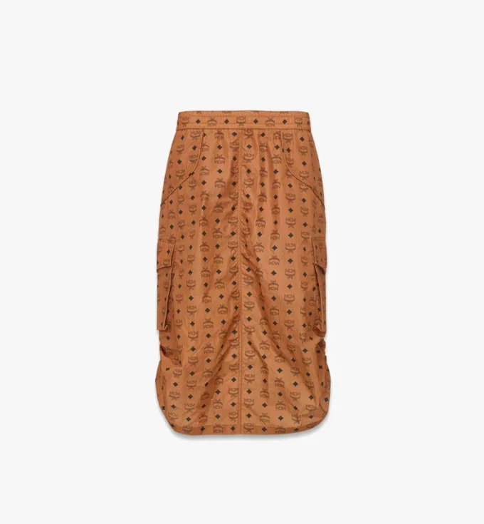 Falda midi Monogram de nailon reciclado