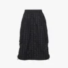 Falda midi Monogram de nailon reciclado