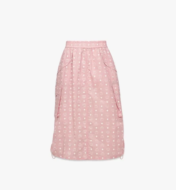 Falda midi Monogram de nailon reciclado