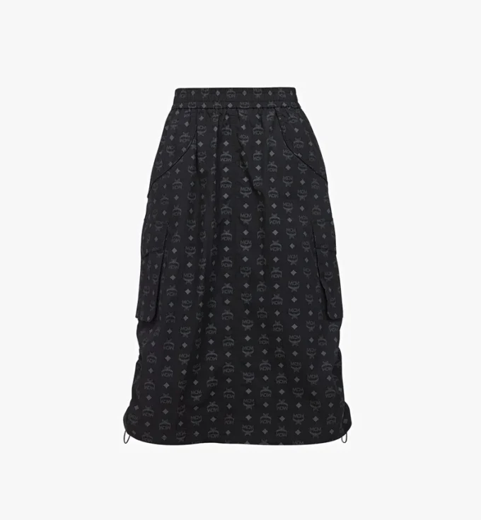 Falda midi Monogram de nailon reciclado