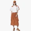 Falda midi Monogram de nailon reciclado