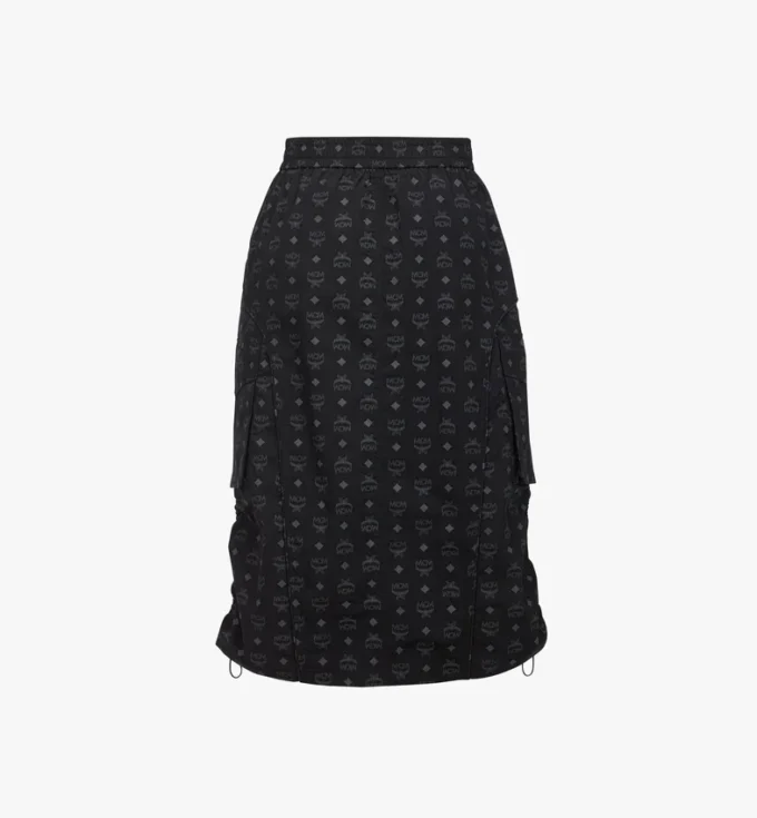 Falda midi Monogram de nailon reciclado