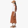 Falda midi Monogram de nailon reciclado