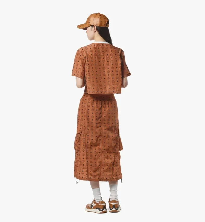 Falda midi Monogram de nailon reciclado