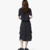 Falda midi Monogram de nailon reciclado