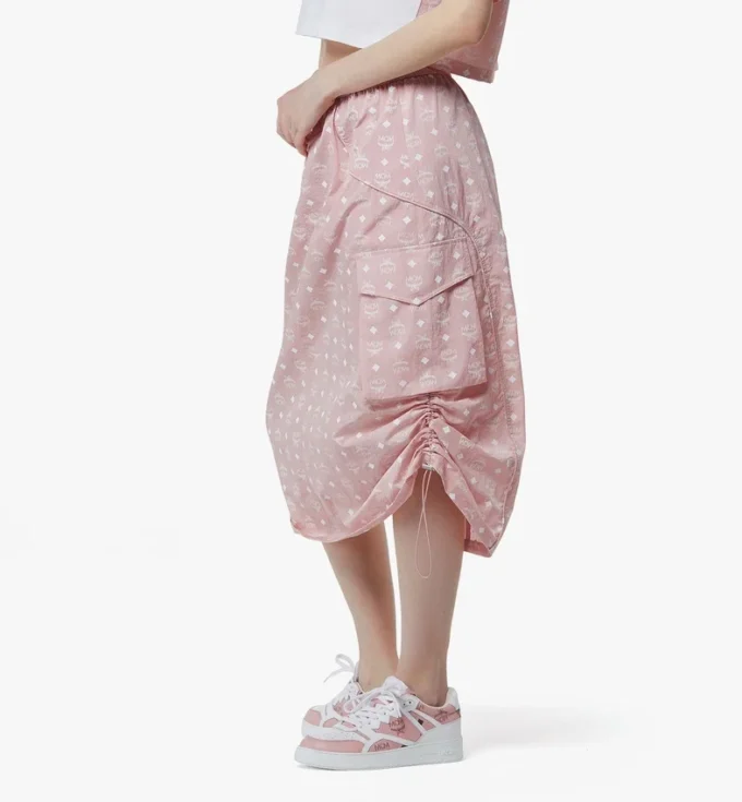 Falda midi Monogram de nailon reciclado